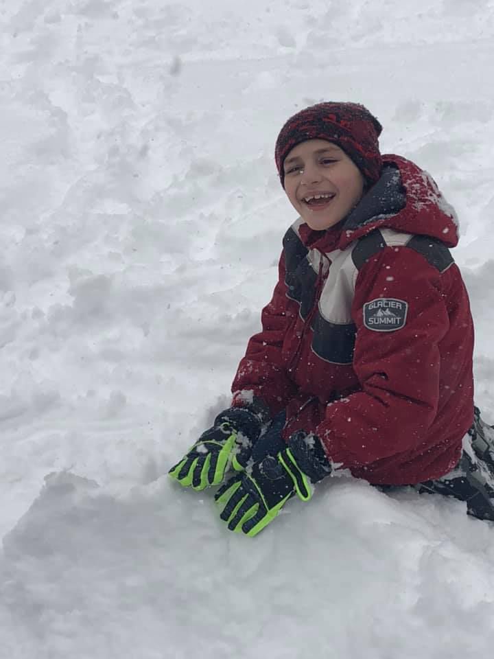 All smiles for snow!